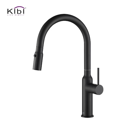 Kibi Hilo Single Handle Pull Down Kitchen Sink Faucet KKF2008MB
